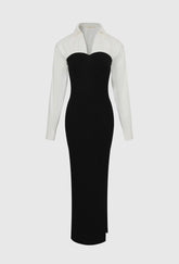 Shirt Mix Midi Dress