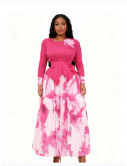 Elegant Floral Pleated Skirt Set