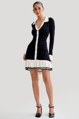 WOMEN FASHION SWEATER MINI DRESS